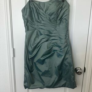 Mori Lee Strapless Satin Opalescent Dress